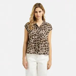 Dropped Shoulder Bow Blouse