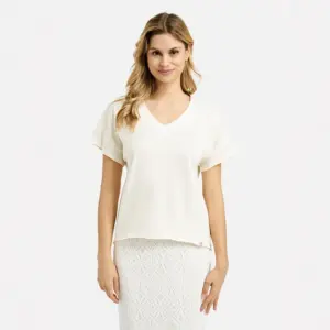 Relaxed Sweatshirt Shortsleeve V-Neck